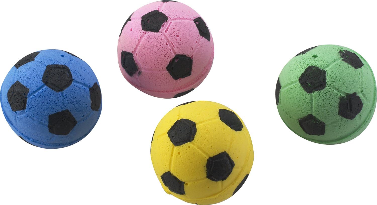 Ethical Sponge Soccer Balls Cat Toy, 4-Pack : Pet Toy Balls : Pet Supplies