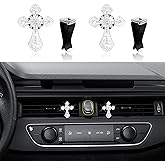 HEVLE 2PCS Car Air Vent Clip, Car Diffuser, Cross Charm Air Vent Clips for Car, Silver