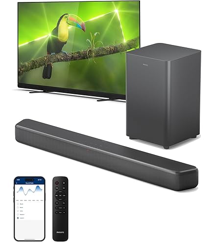 Amazon.com: PHILIPS B5109 Sound Bar for TV, 2.0 Channel Sound,DTS