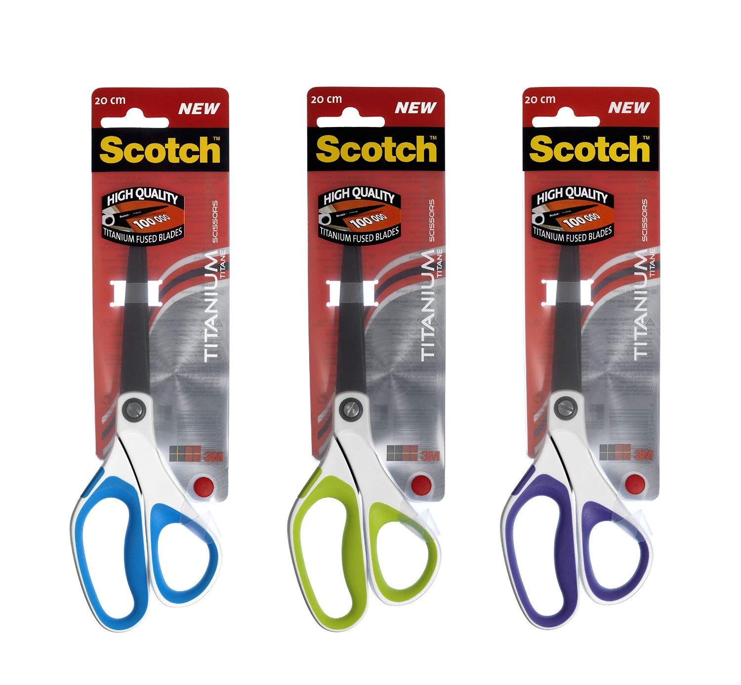Scotch 20 cm Titanium Scissors - Purple/Green/Blue