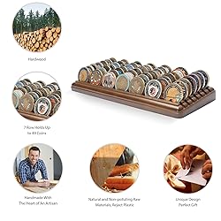 DecoWoodo 7 Rows Challenge Coin Display Stand