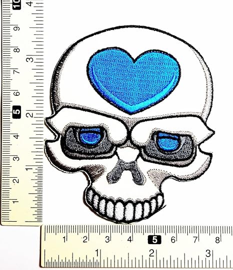 Tête De Mort Kid Cœur Bleu Dessin Animé Ghost Squelette