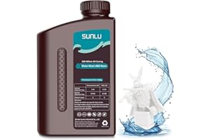 SUNLU 2000g Water-Wash ABS Resin, Combines features of ABSLIKE Resin & Water Washable Resin, Non Brittle, High Precision, Low Shrinkage, Fast Curing 3D Resin for LCD DLP SLA 3D Printers, 2KG White