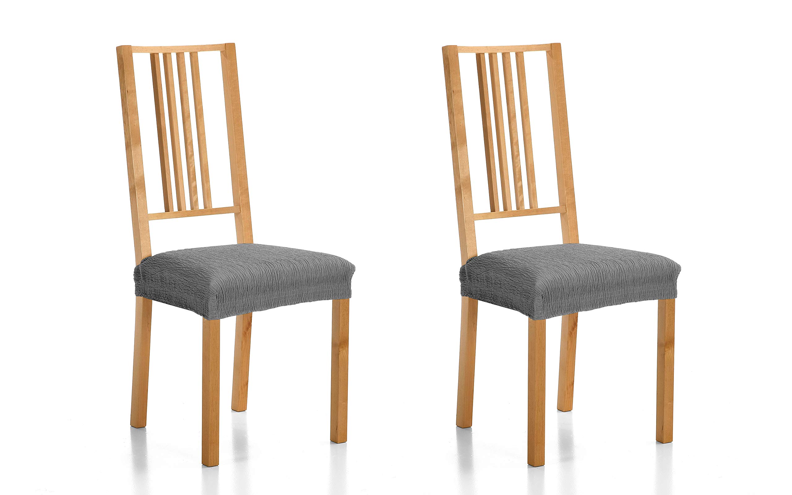 Martina Home Emilia Pack of Fabric Seat Covers 24x30x6 cm grey