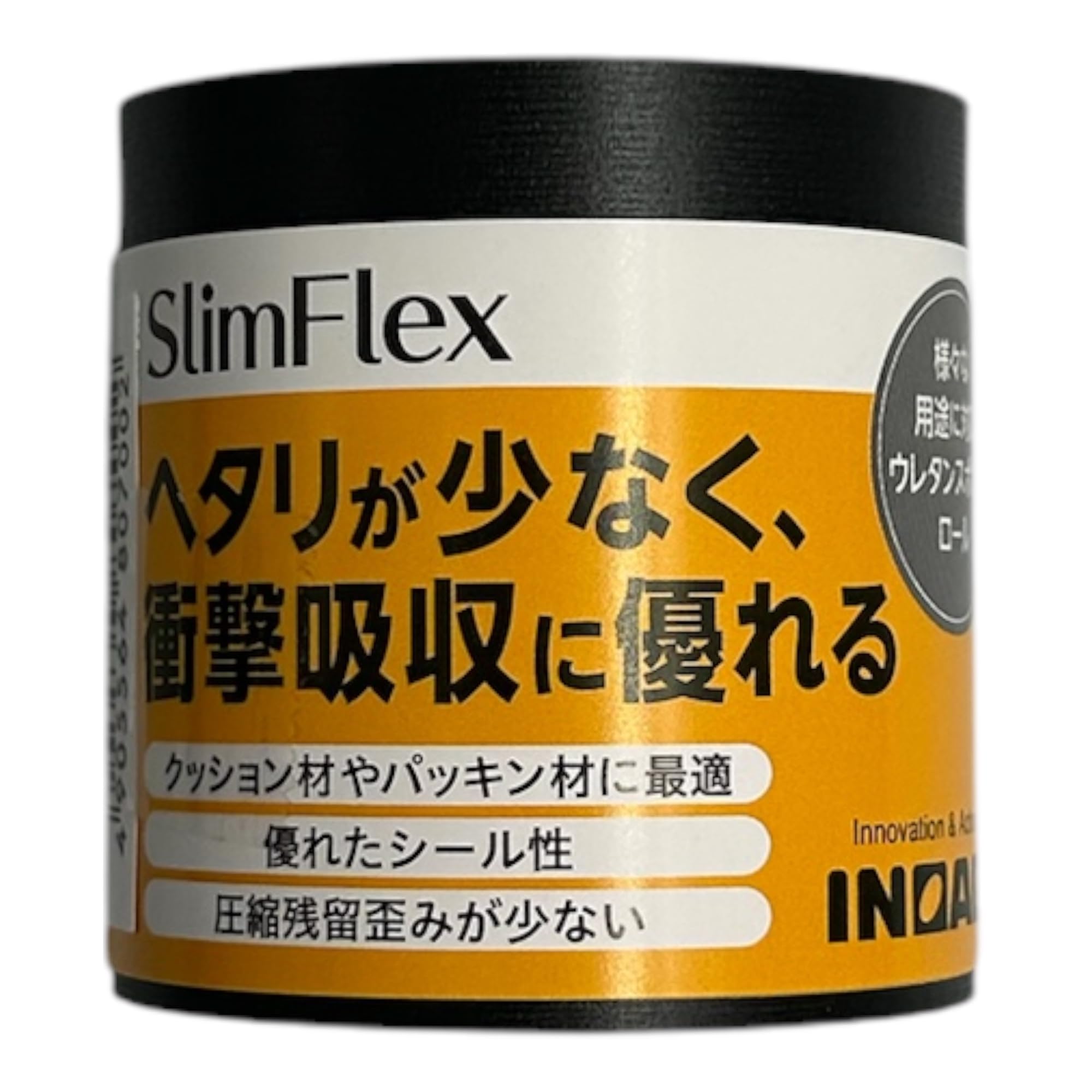 イノアックコーポレーション イノアック ポロンスポンジロール 1.5tX50mmX1M テープ無 黒 L32-1.550M商品画像