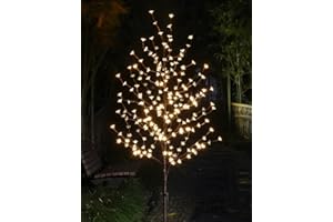 Lightshare 6.5FT 208 LED Cherry Blossom Tree, Lighted Artificial Tree for Decoration Inside and Outside, Home Patio Wedding Festival Christmas Decor