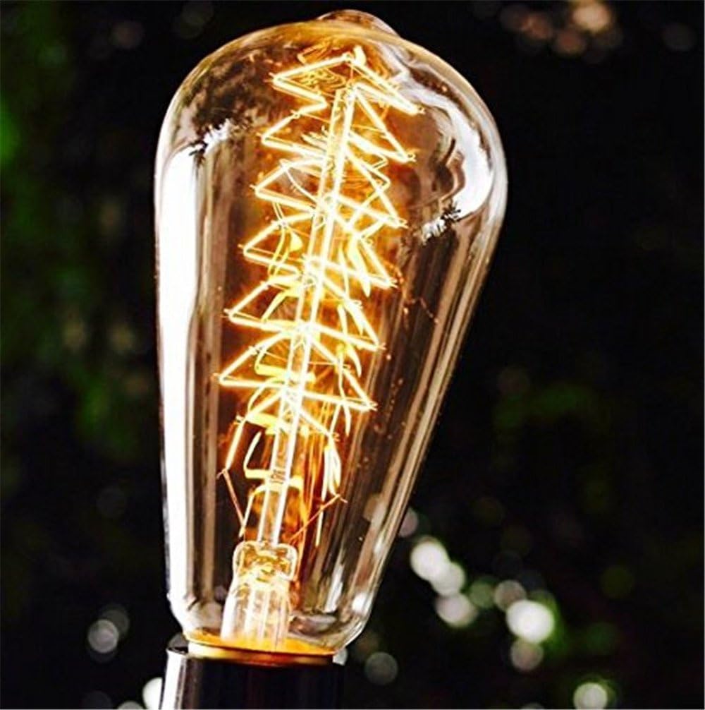 HROOME Vintage Retro Edison Tungsten Bulb 40w E27 Screw Retro Decorative Filament Light Bulb Christmas Trees