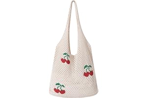 WantGor Crochet Bags, Beach Mesh Tote Bag Womens Shoulder Shopping Handbag Casual Travel Totes Bag Foldable Hobo Bags