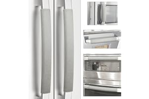 LULUDAMIER Refrigerator Door Handle Covers, Set of 6, Non-Slip Fridge Handle Covers, Washable Appliance Handle Covers, Keep Your Kitchen Clean, Freezer Microwave Oven Dishwasher Handle Protector(Light Gray)