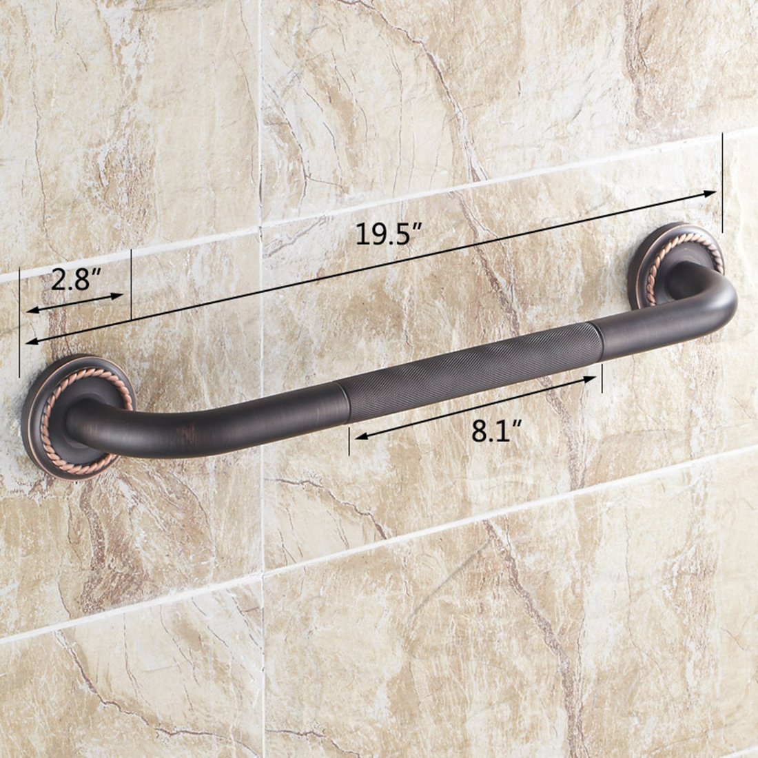 FLG Bathroom Shower Bath Grab Bar, Oil Rubbed Bronze 707837163075 eBay