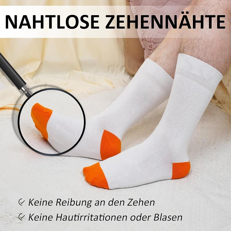 Bambus Socken für Herren und Damen: Komfort Socken Weich Atmungsaktiv Antibakteriell Ohne Naht für Alltag Büro Reisen 4 Paar Schwarz Weiß Größe 35-38 — Foto 4 von 7