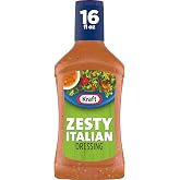 Kraft Dressing, Zesty Italian, 16 fl oz Bottle | No High-Fructose Corn Syrup, 60 Calories, Made with Quality Herbs &amp; Spices, Great on Salads, Pasta Salad &amp; as a Marinade