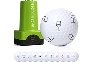Obirdie Self-Inking Golf Ball Stamp | Chic & Fun Golf Ball Stamper | Fast-Drying, Waterproof Golf Ball Marker Stamp | Reusable Golf Accessories for Women | Golfer Gifts | Golf Gadgets