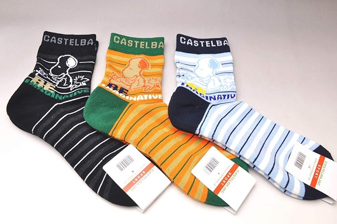 Amazon カステルバジャック Castelbajac ソックス スヌーピー メンズ スポーツ ゴルフ 104 ブルー系 53 46 ソックス 通販
