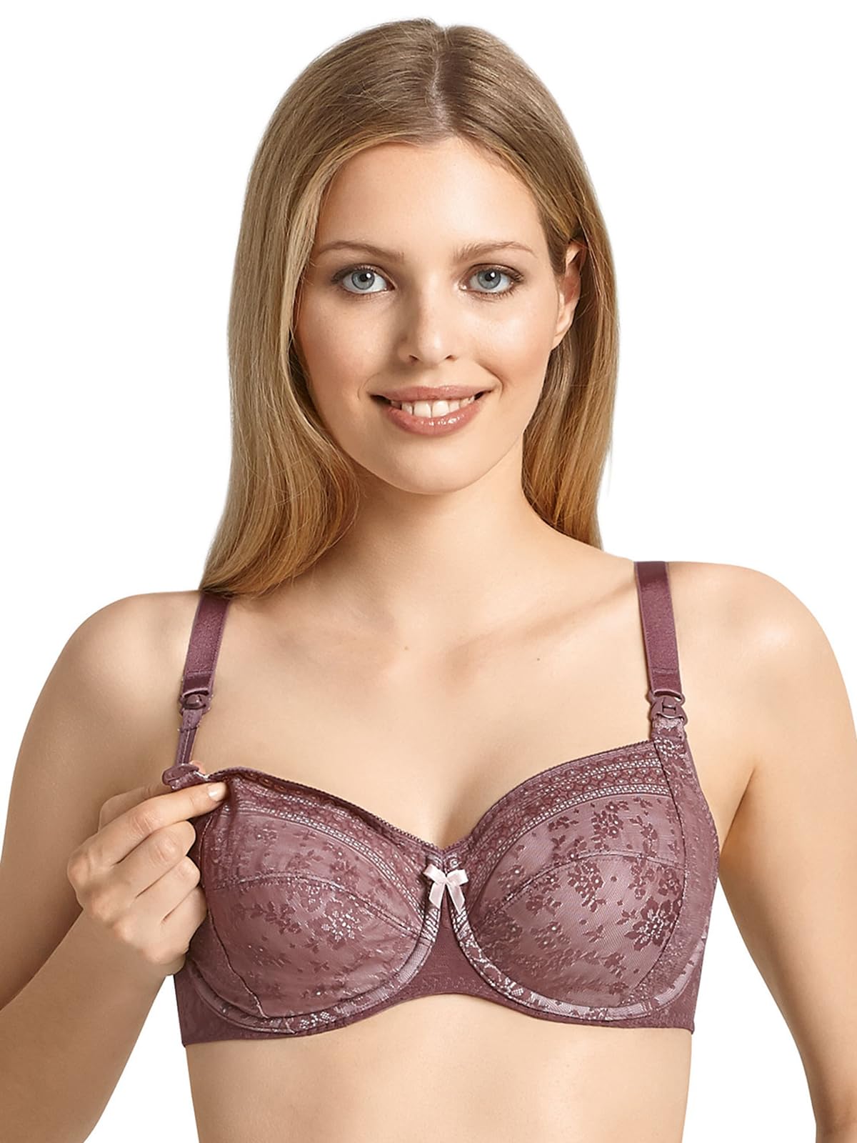 Anita Women's Underwired Lace Nursing Bra 5053 Berry 34 F
