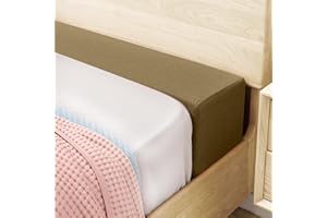 WUIOYNF Bed Gap Filler, Mattress Extender for Full/Twin/Queen/Cal King/King Bed, Headboard Pillow Between Headboard and Mattress or Wall, High-Density Sponge with Removable Cover(Light Brown54*2*8in)