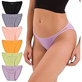 INNERSY String Bikini Panties for Women Sexy Silky Cheeky Underwear 6-Pack