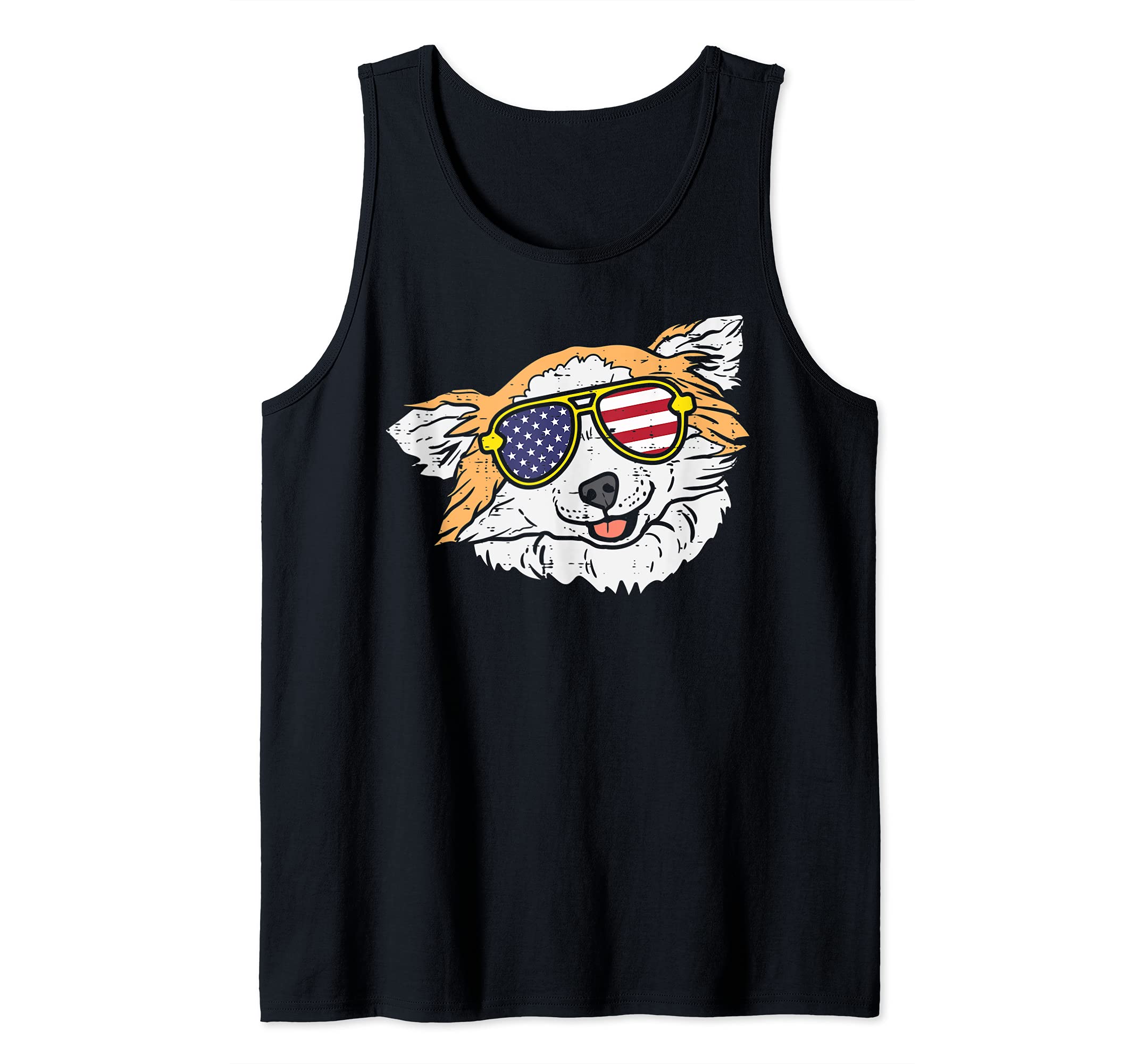 Chihuahua Chiwawa American USA Flag 4th Of July Fourth Dog Tank Top