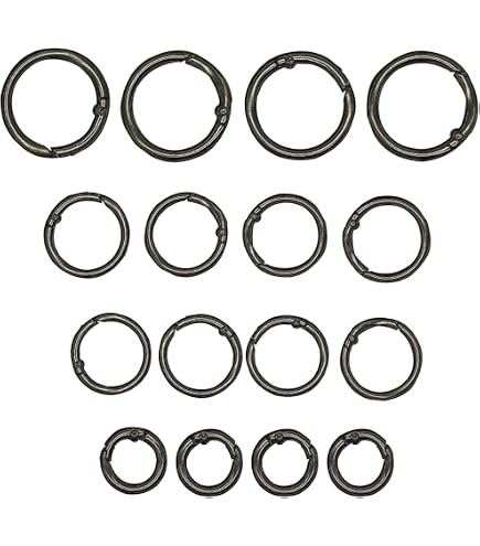 8pcs Spring O Ring, Spring O Rings Snap Zinc Alloy Round Carabiner