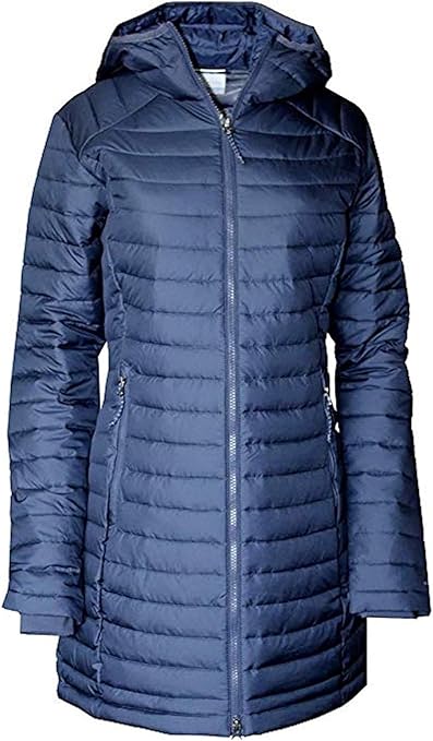 Amazon.com: Columbia Women's White Out Mid Omni Heat Long Hooded Light Jacket Coat Puffer Plus 