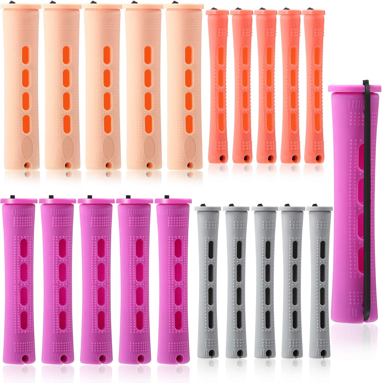 80 Pieces Hair Perm Rods Set 4 Sizes Cold Wave Rods Hair Rollers