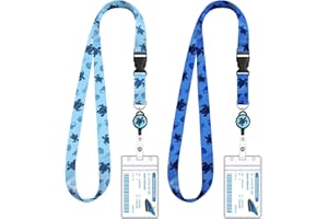 HONSIO 2 Pieces Cruise Lanyard for Ship Cards Detachable Lanyards with Retractable Badge Reel Waterproof ID Badge Holders, 2026 Cruise Essentials Accessories