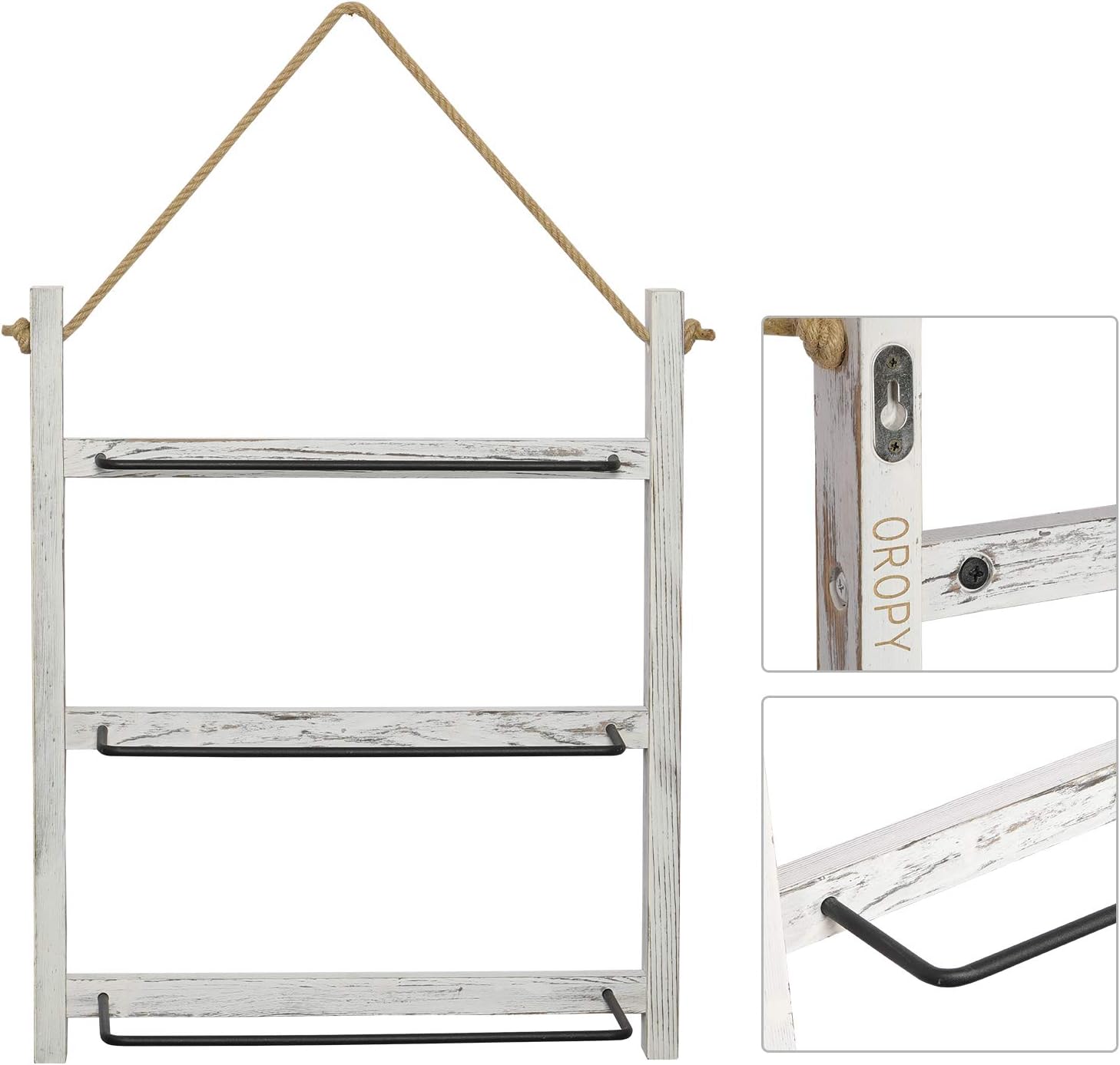 OROPY Toallero de Pared de 50 cm de Ancho, 3 Niveles Escalera ...