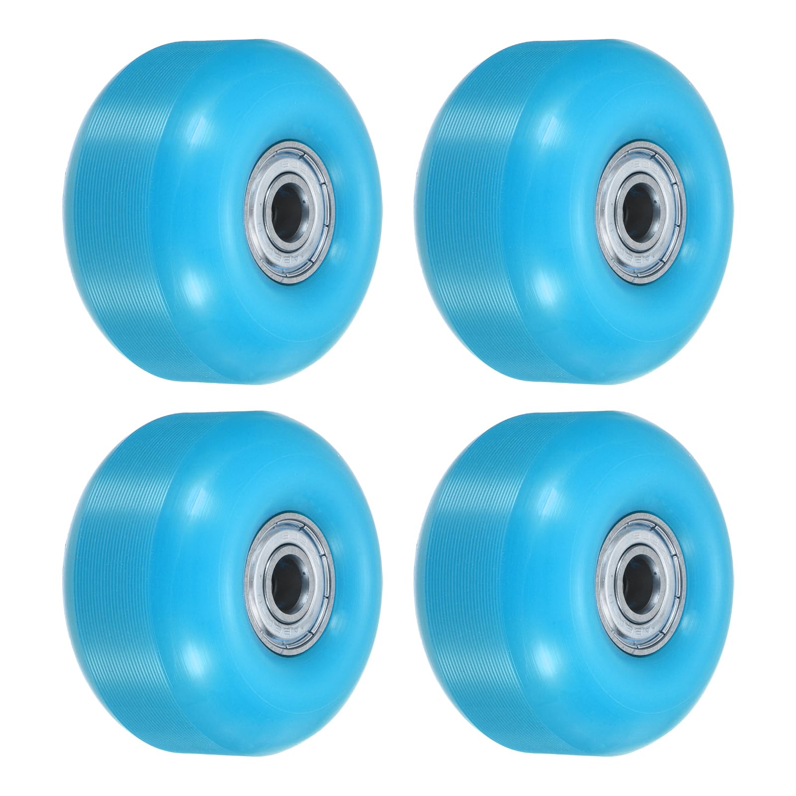 PATIKIL 52mm Skateboard Wheels with Bearings, 4 Pack Street Wheels for Skateboards Cruiser Wheel Replacement 95A, Blue Golden