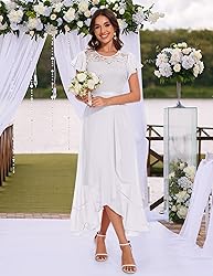 BeryLove Prom Dresses for Women Wedding Guest Ruffe