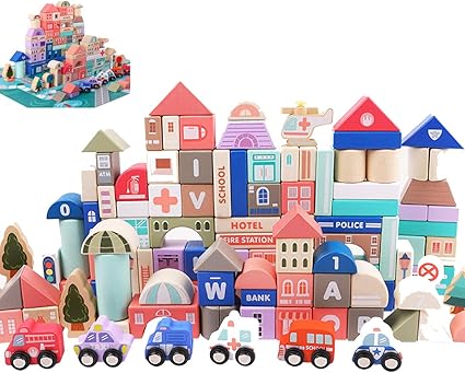 city wooden blocks