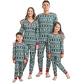 Family Matching Christmas Pajamas Set, Cute Elk Sleepwear for Boys Girls Dad Mum