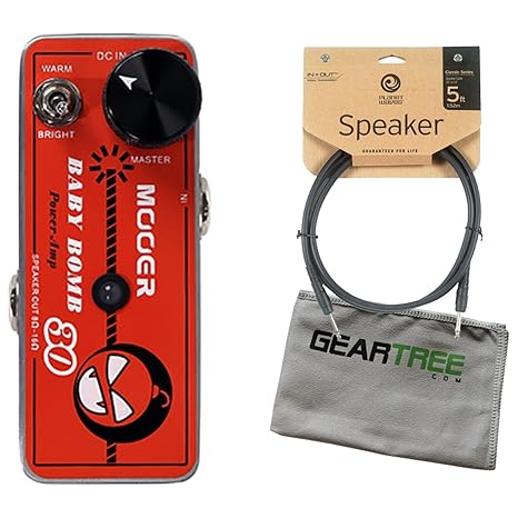 Amazon.com: Mooer Baby Bomb 30 Digital Micro Power AMP w/Speaker Cable and Geartree Cloth: Musical Instruments