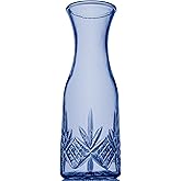 Godinger Carafe, Glass Pitcher, Wine Pitcher, Cocktail Carafe, Water Jug, for Iced Tea, Mixed Decanter & Beverages, Barware & Drinkware, Blue, 32oz