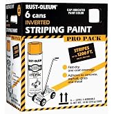 Rust-Oleum Professional Inverted Striping White Spray Paint | Parking Lot Striping, Athletic Field Marking, High Visibility Lines, Upside Down Spray System, Durable Coverage, 18 oz