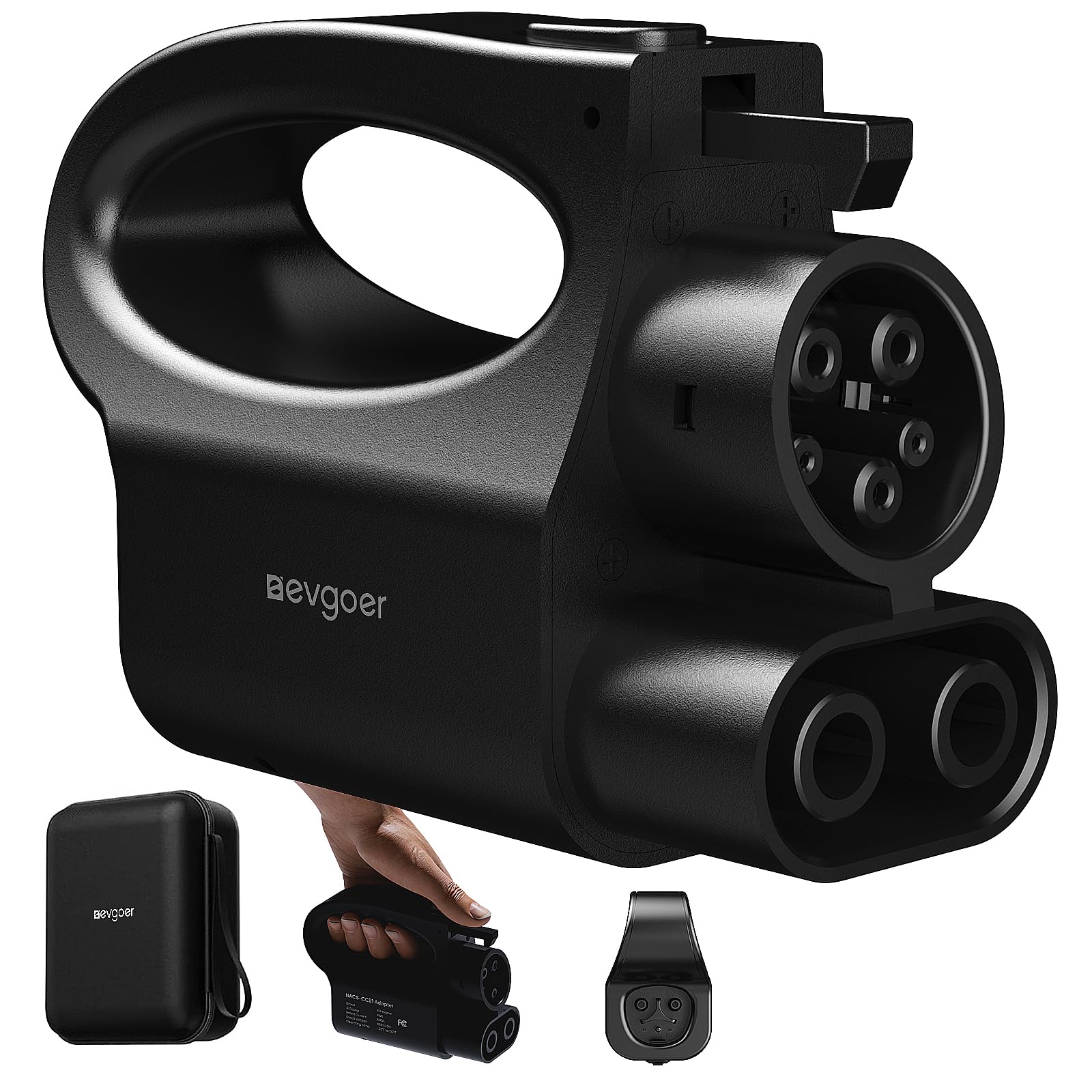 Photo 1 of EG evgoer NACS to CCS Electric Vehicle Adapter, Max 500A 1000V Fast NACS DC Adapter Compatible with Tesla Supercharger V3/V4 [Check with Your Automaker for Compatibility]