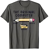 The Original Computer Sarcastic Funny IT Tech Print Delete T-Shirt