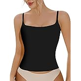 Artdear Women's Square Neck Tank Top Basic Spaghetti Straps Camisole Sexy Summer Cami Crop Tops Air Touch Fabric