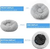 UUEMB Calming Donut Dog Cat Bed 50cm Small Pets Plush Cushion Washable view 3