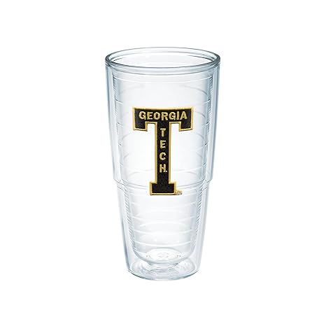 Tervis 1038098 Georgia Tech Vault Emblem Individual Tumbler 24 Oz Clear