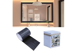 FEILAYS Wood Grain Removable PVC Waterproof Border Wall Decor Removable Self Adhesive Door Frame Window Frame Decoration Kitchen Bathroom Tiles Sticker Grain Trim Black 3.93 inch x 393 inch