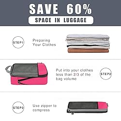 BAGAIL 4 Set/6 Set/8 Set Compression Packing Cubes