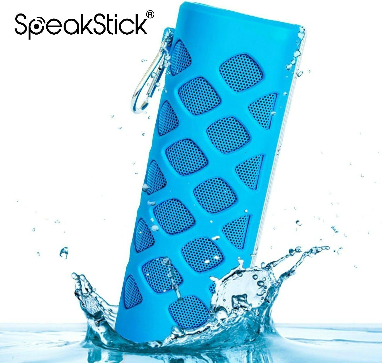 SpeakStick Waterproof Bluetooth Speaker Prime with 2 Powerful 5w Speakers and 5600mah Power Bank, Shockproof & Dustproof (Blue)