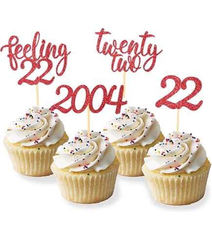 Topper Per Torta Happy 94th Birthday – Scritta Glitter Oro E Nero – Decorazione Per Compleanno 94 Anni Su Stuzzicadenti