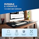 DesireTech Reversible Desk Mat Medium 40x80cm Dual-Sided Waterproof Faux view 5