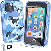 Kids Smart Phone, 3.5" Touchscreen Dinosaur Phone for Kids 3 4 5 6 7 8 9 Years Old, Educational Toddler Phone with Dual Camera ABC Learning Video Player Game, Christmas Birthday Gifts for Boys Age 3-9