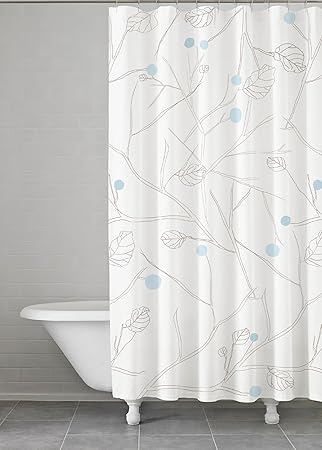 Kassatex Poppy Rideau De Douche Bleugris Amazonfr