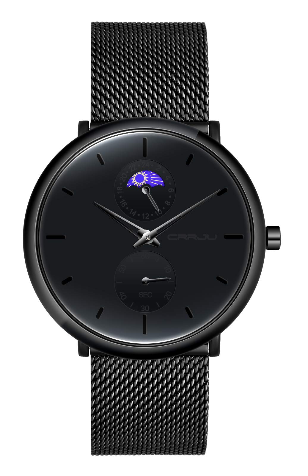 MicLee Men's Wrist Watches, Men's Boy's Quartz Watch, Business Watch, Multi-Function Casual Watch, Alloy Stainless Steel Watch, Mineral Glass dial Window, Stainless Steel mesh Band