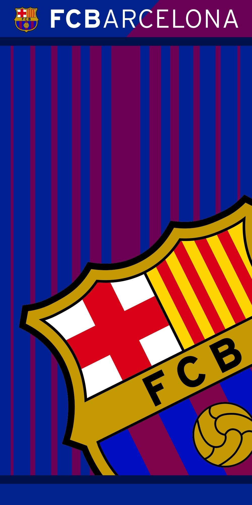 FC Barcelona 113075-FCB202, Polyester, Blue, 70 x 140 cm