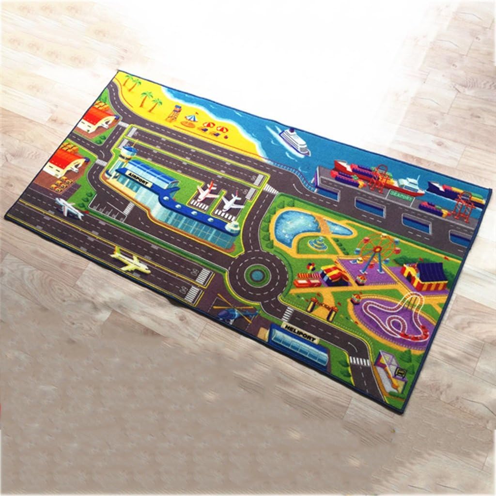 Qiaoquanbao & European carpet Children's Carpet Car Track Carpets Child Bedroom Carpet Crawling Mat (80 * 16CM) Carpet supermarkets (Color : B, Size : 80 * 160cm)