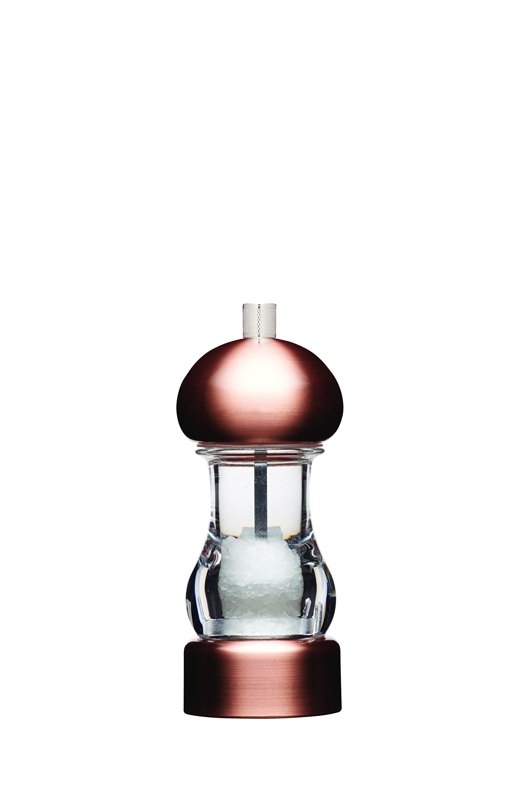 MasterClass Clear Capstan Copper-Effect Salt Mill, 14.5 cm (5.75''), Transparent/Chopper